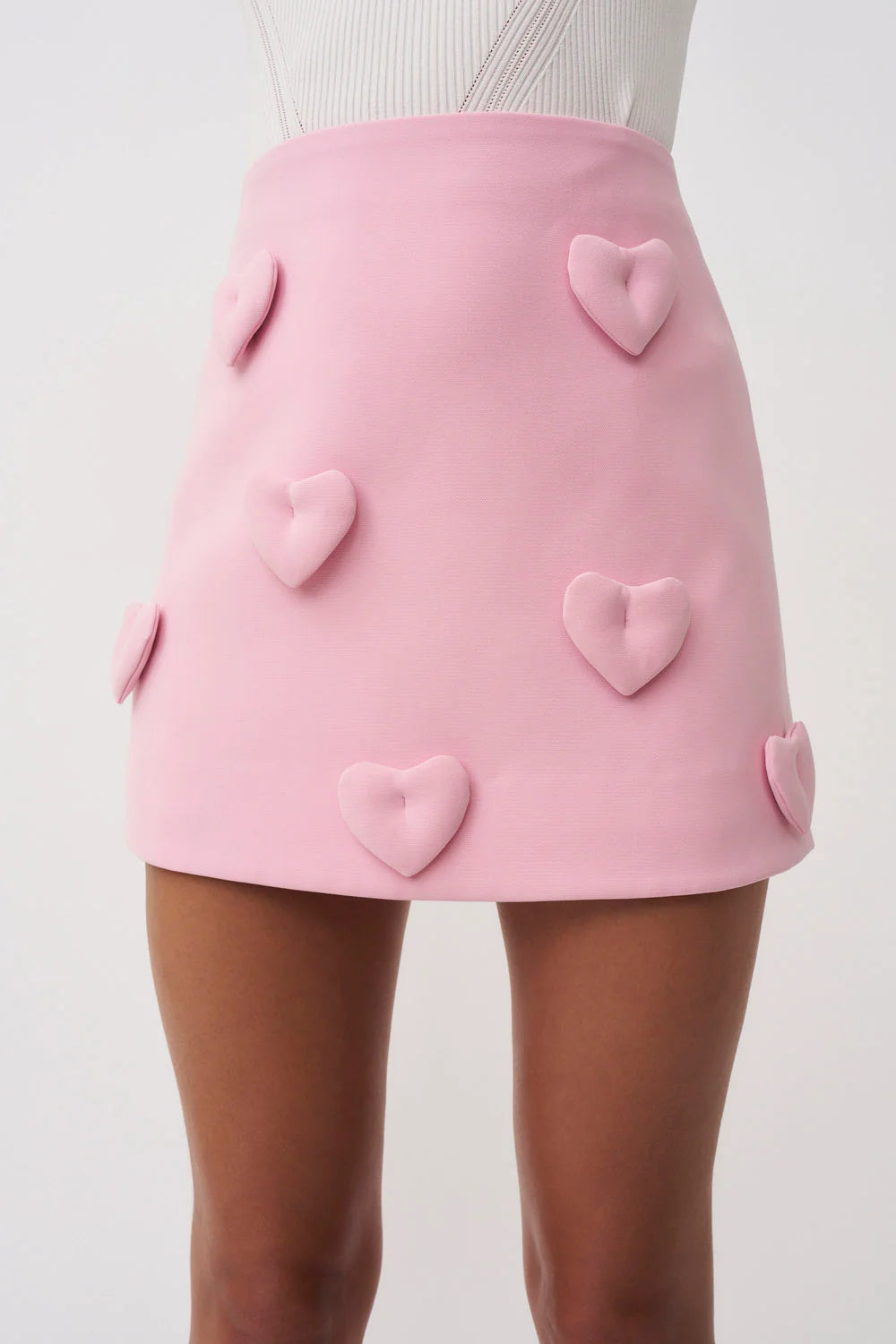 amora love heart mini skirt, dusty pink