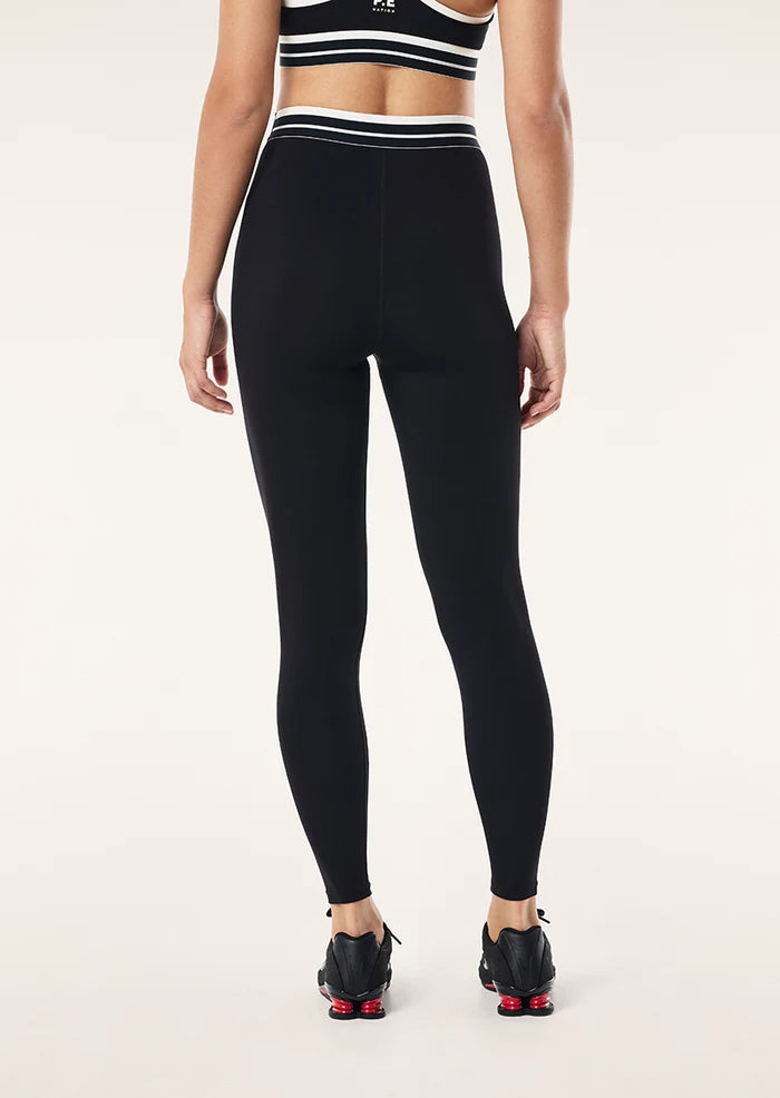 Avant full length legging, black & whisper white