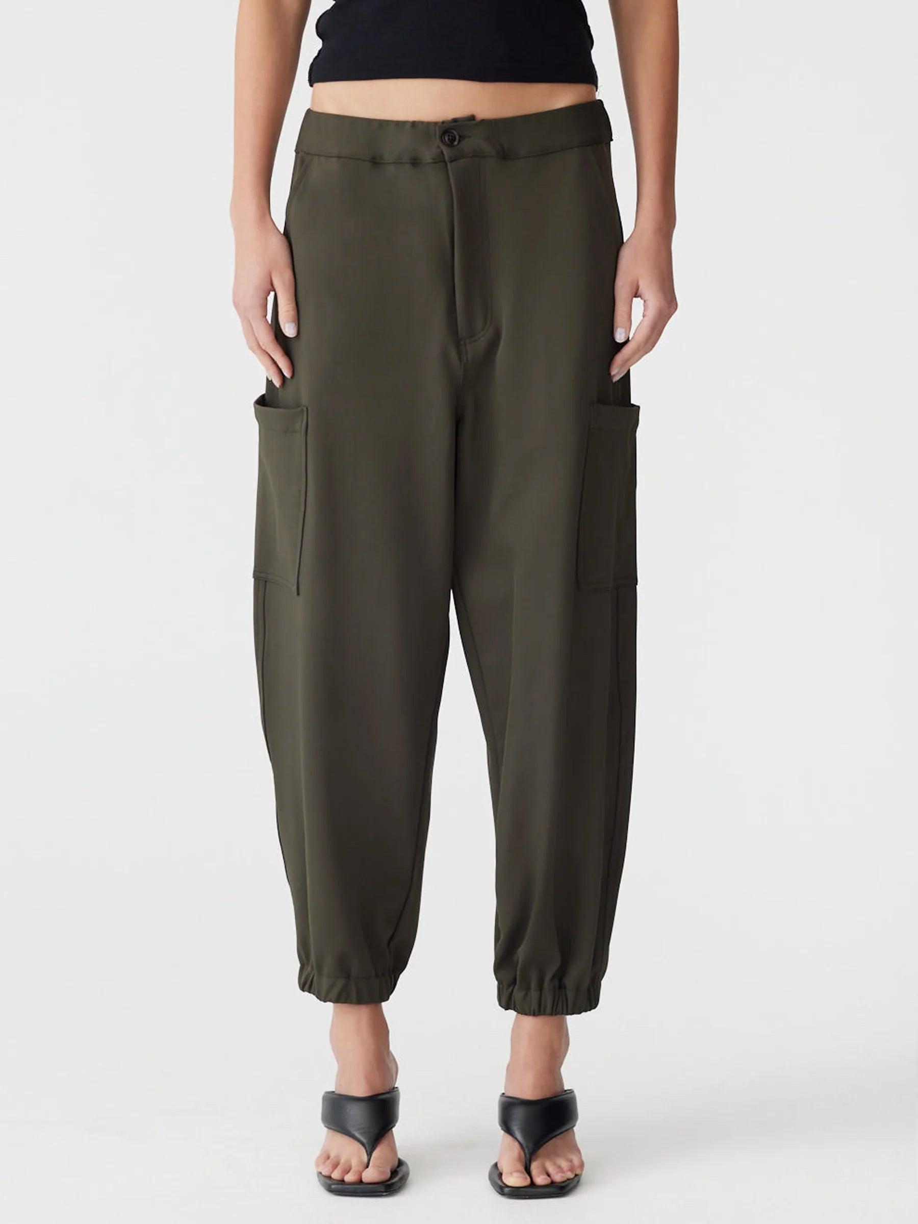 Stretch twill cargo pant, olive