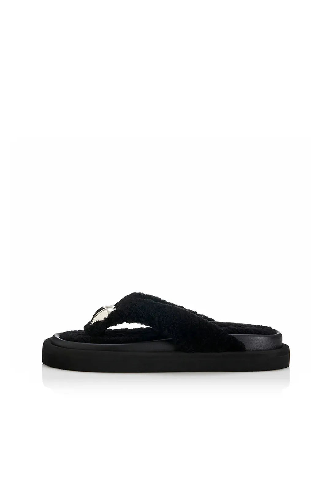 Ana, black shearling