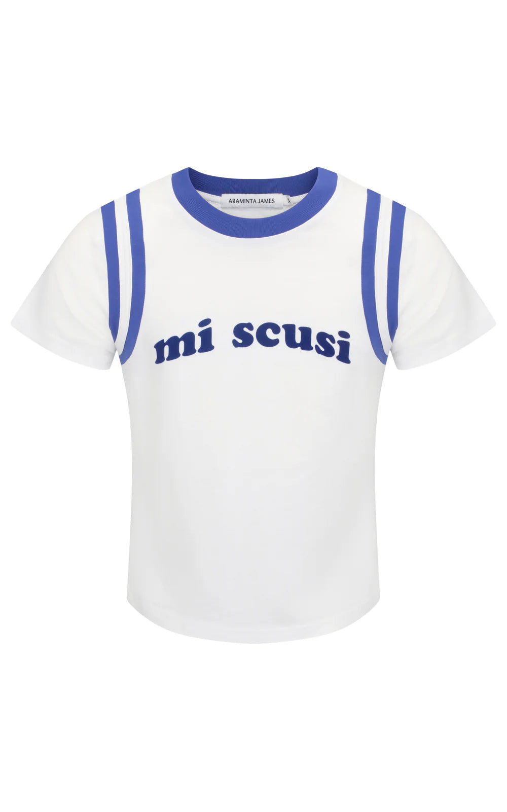Mi scusi baby tee, warm white