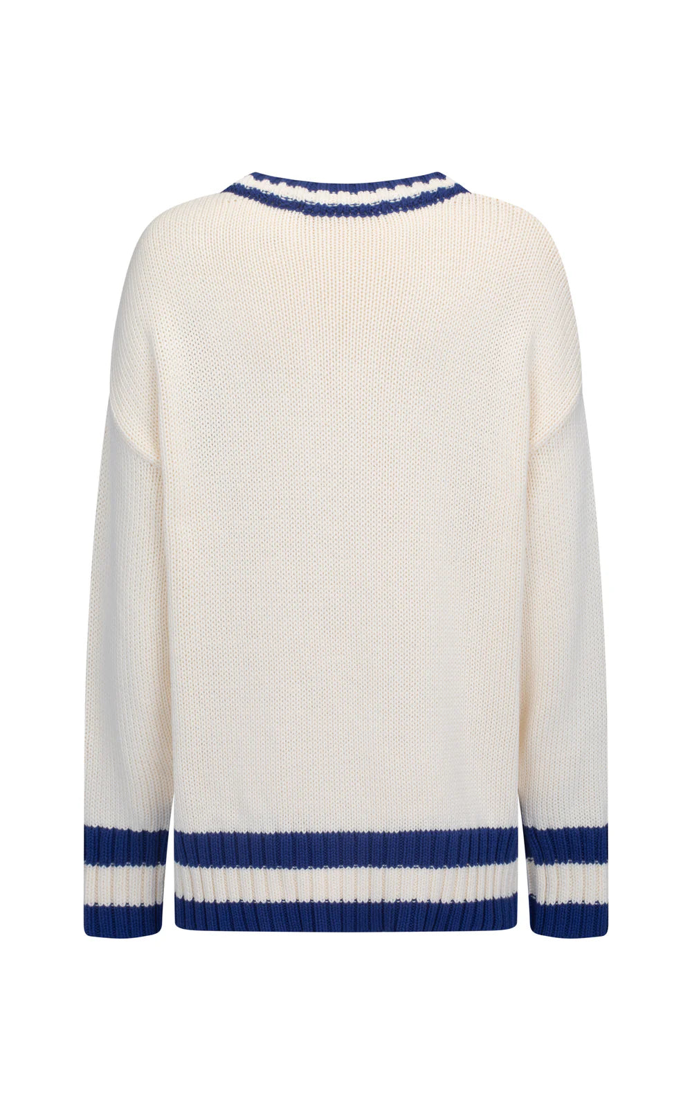 AJ V-neck knit sweater, coconut