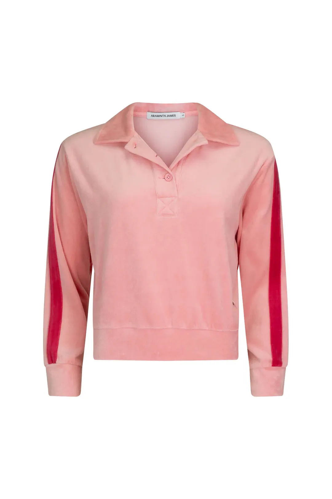 Mara velour sweater, blush