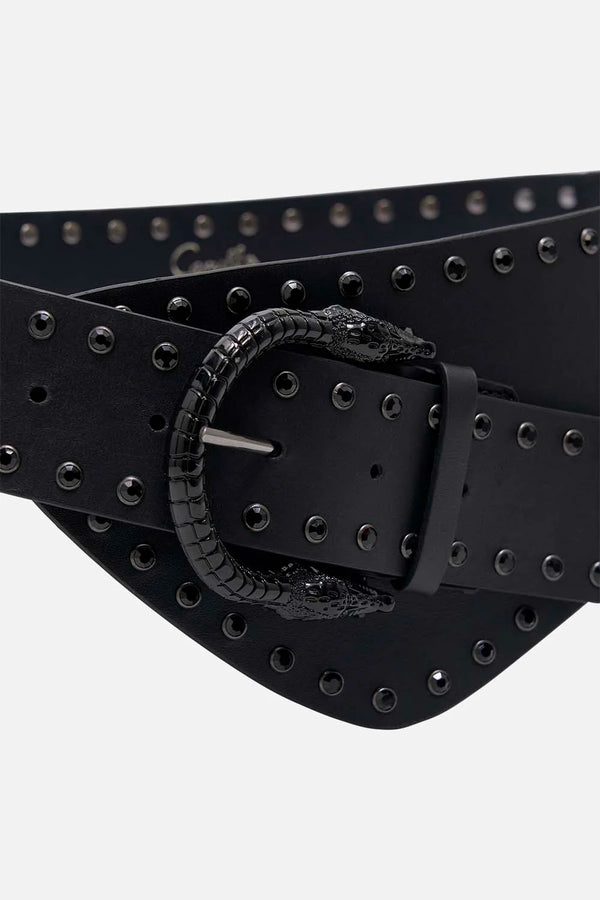 Asymmetric Belt Solid Black