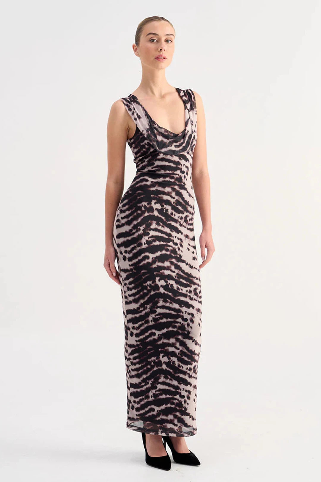 alexis cowl neck maxi dress