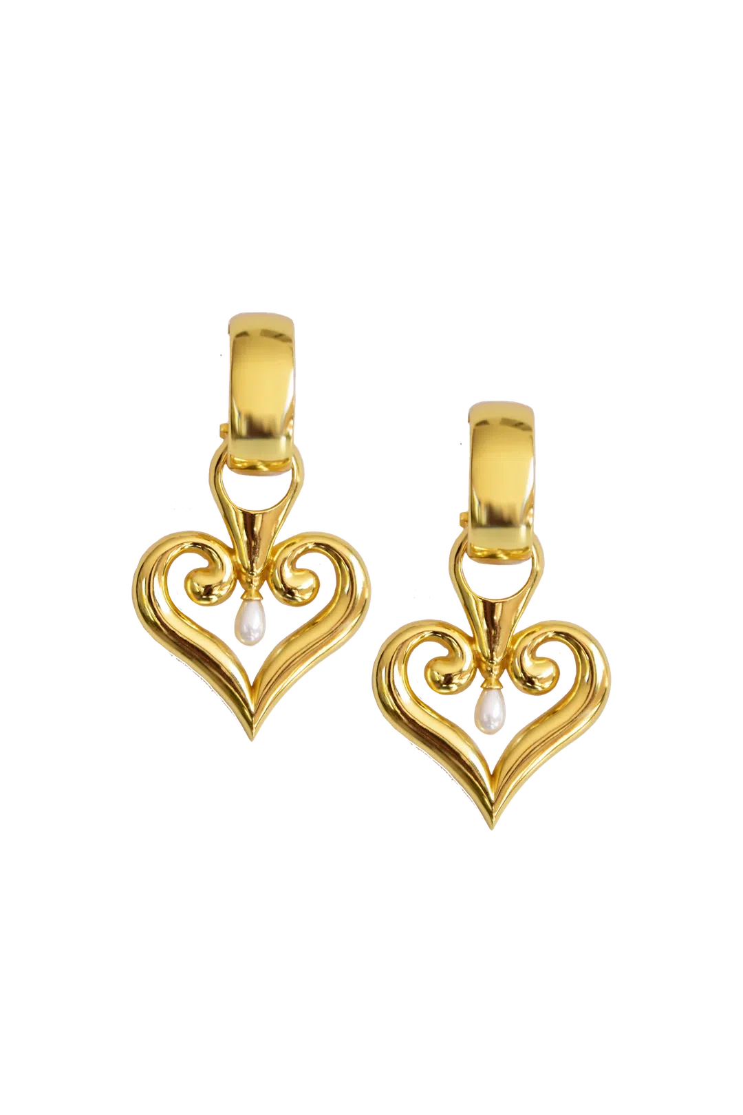 bella earrings, gold