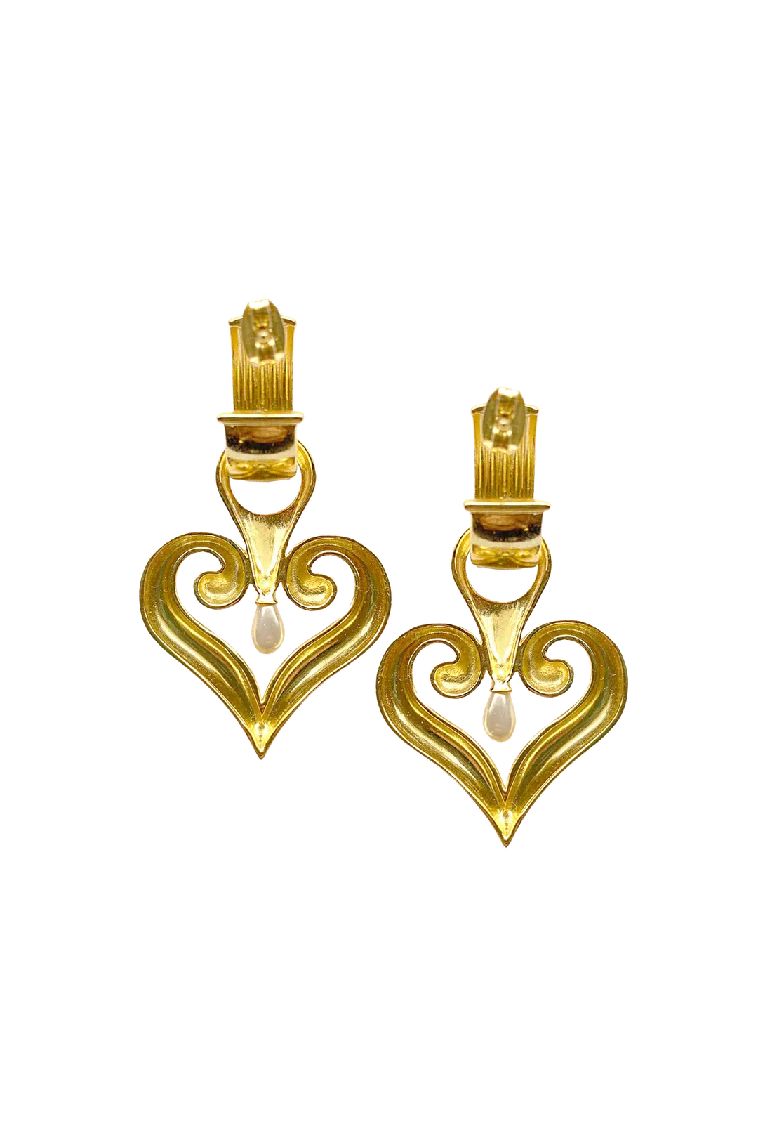 bella earrings, gold