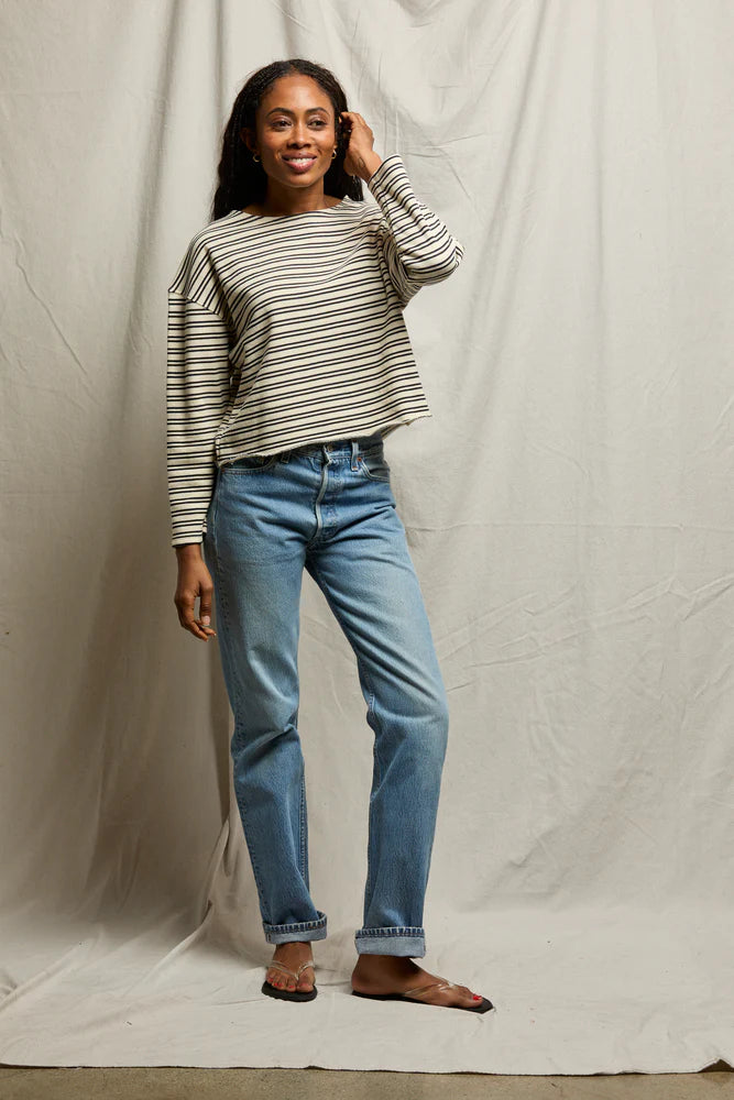 Briana stripe Long sleeve,  Navy stripe