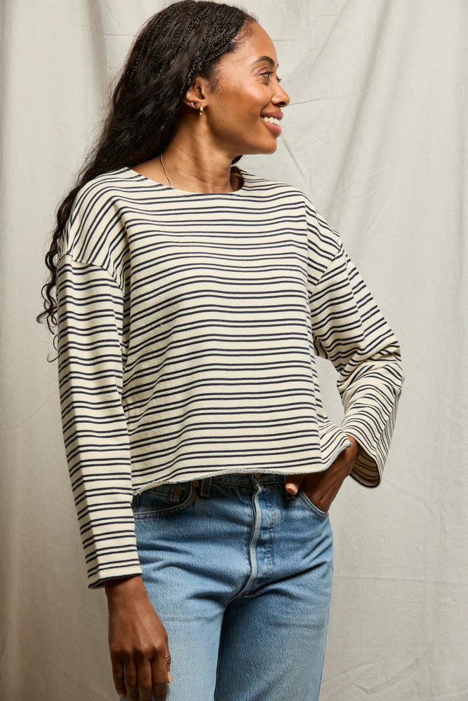 Briana stripe Long sleeve,  Navy stripe