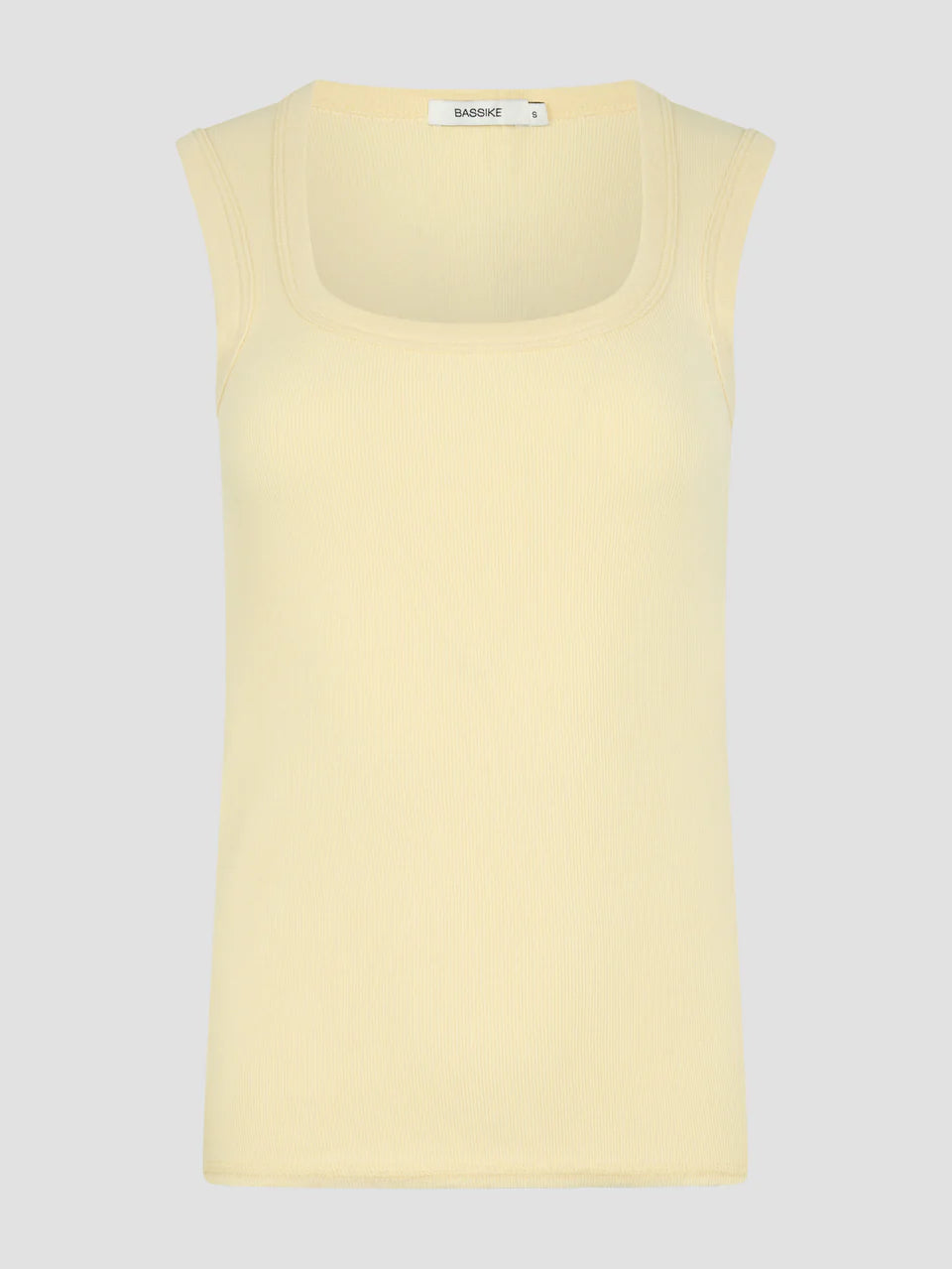 Low scooped rip tank, lemon glaze