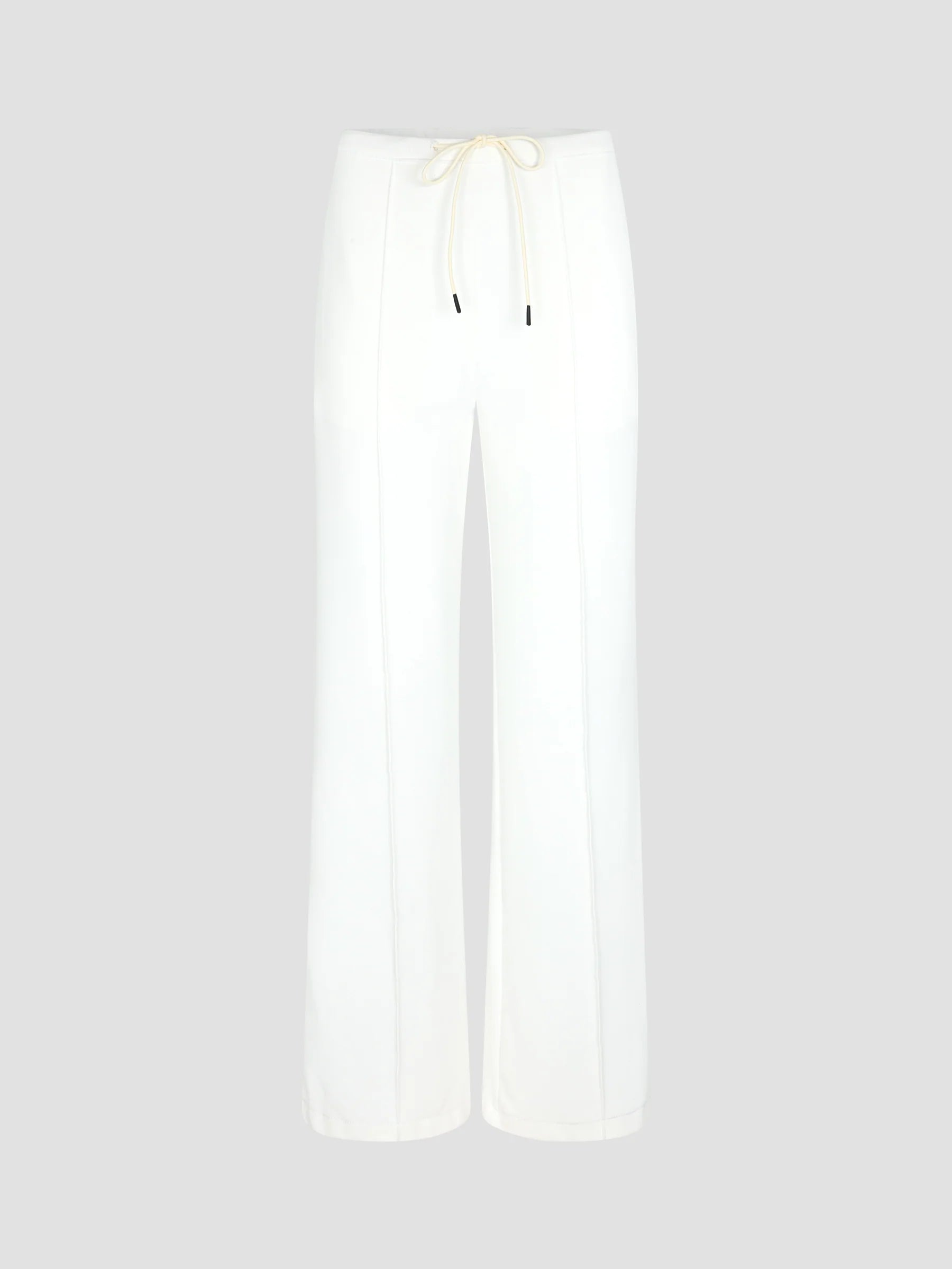 Refined pinstitch pants, white