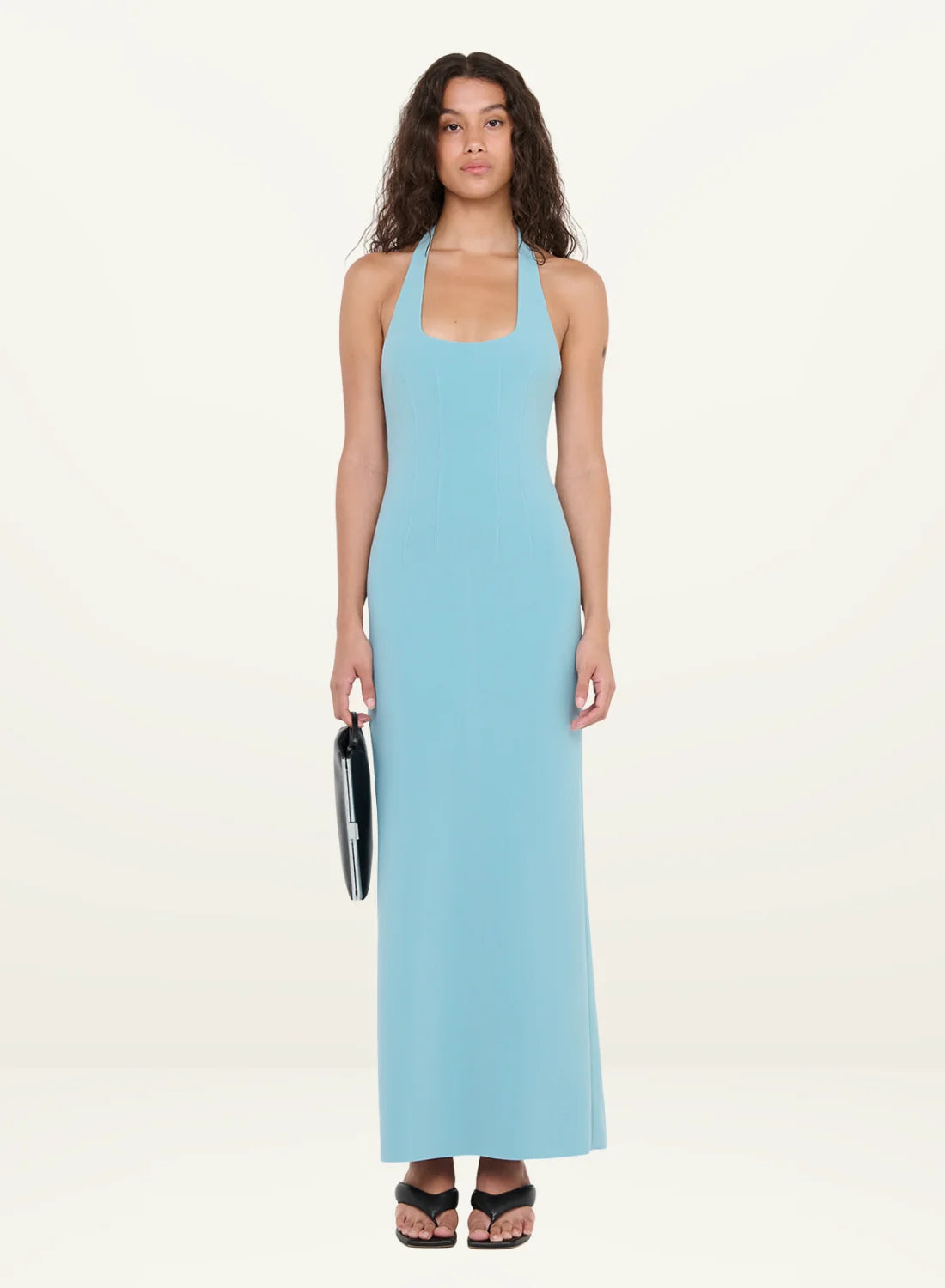 Athena halter maxi dress, blue reef
