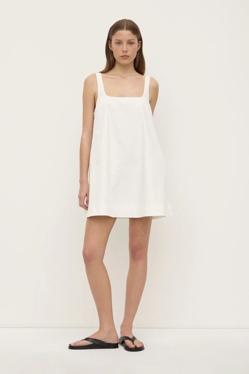 Becca Cotton Drill Mini dress, white