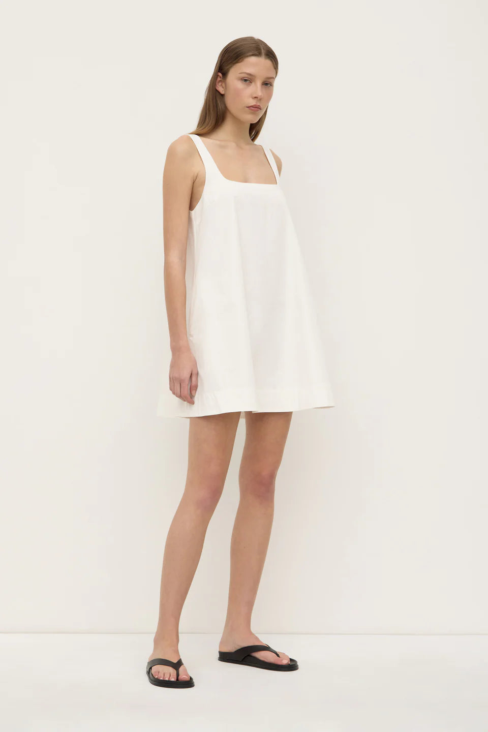 Becca Cotton Drill Mini dress, white