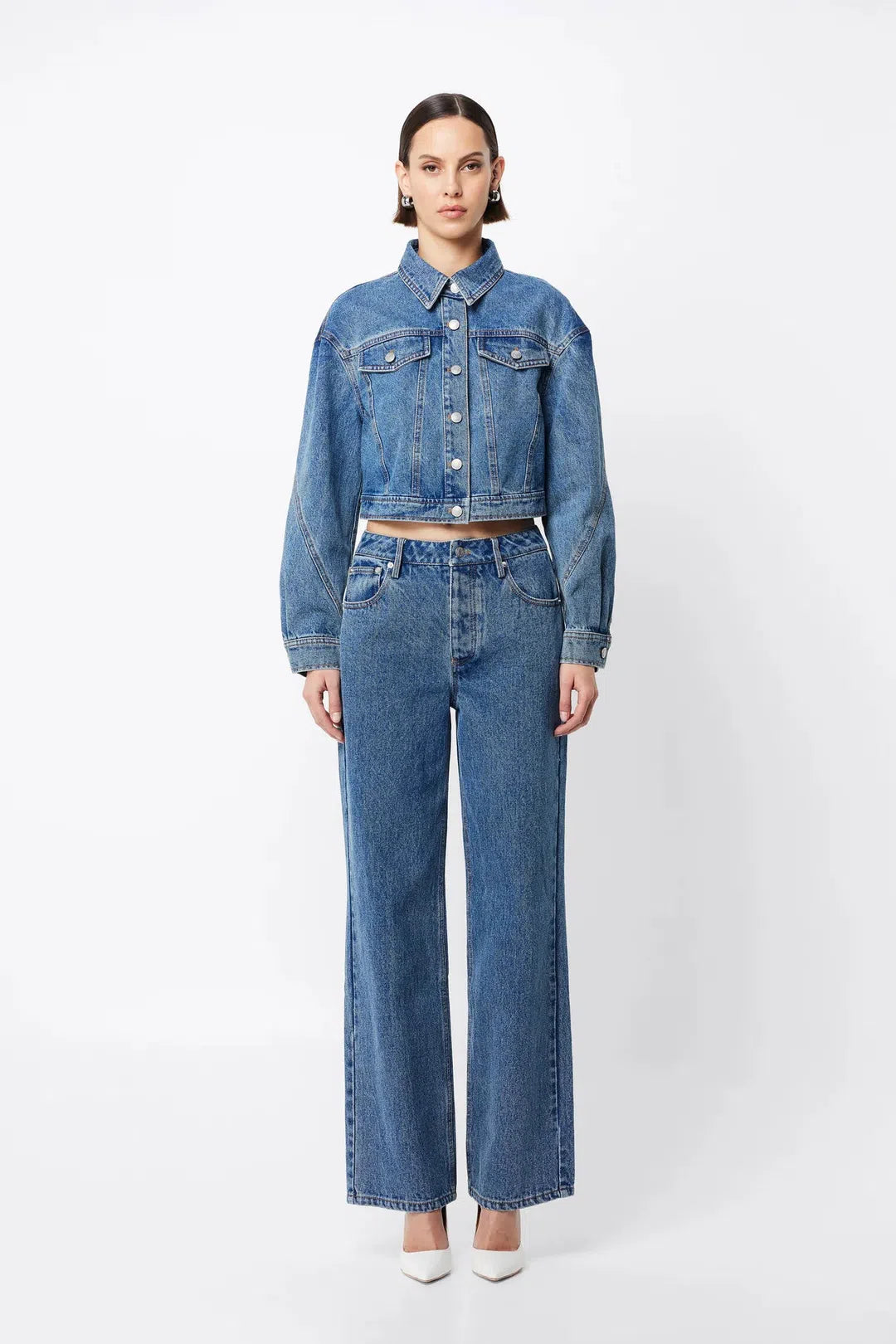 bexley wide leg jean, blue (preorder)