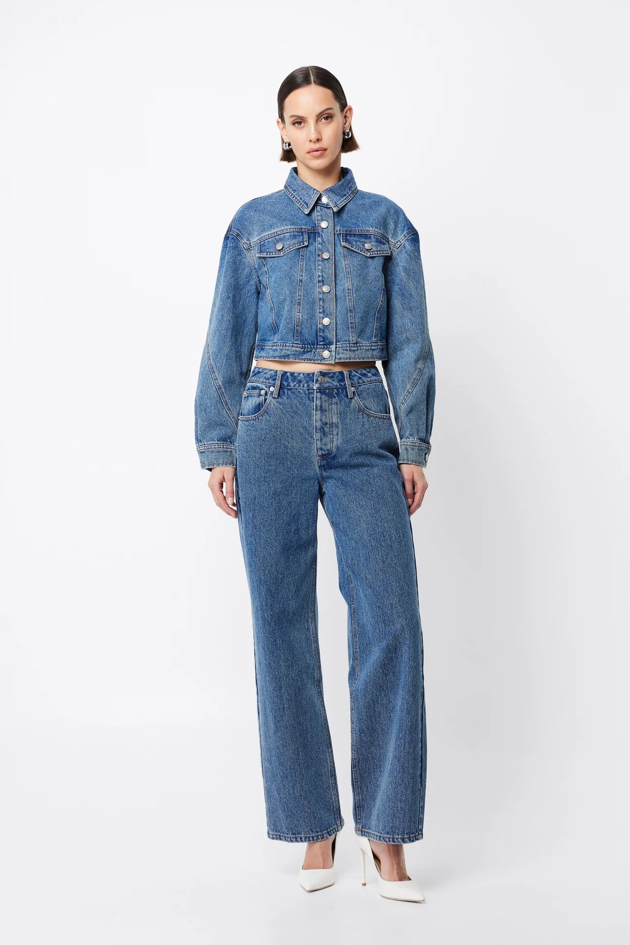 bexley wide leg jean, blue (preorder)