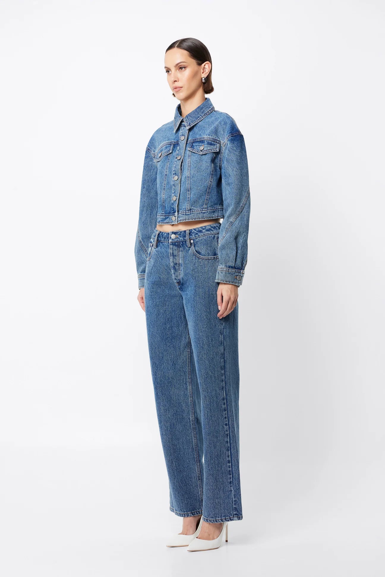 bexley wide leg jean, blue (preorder)