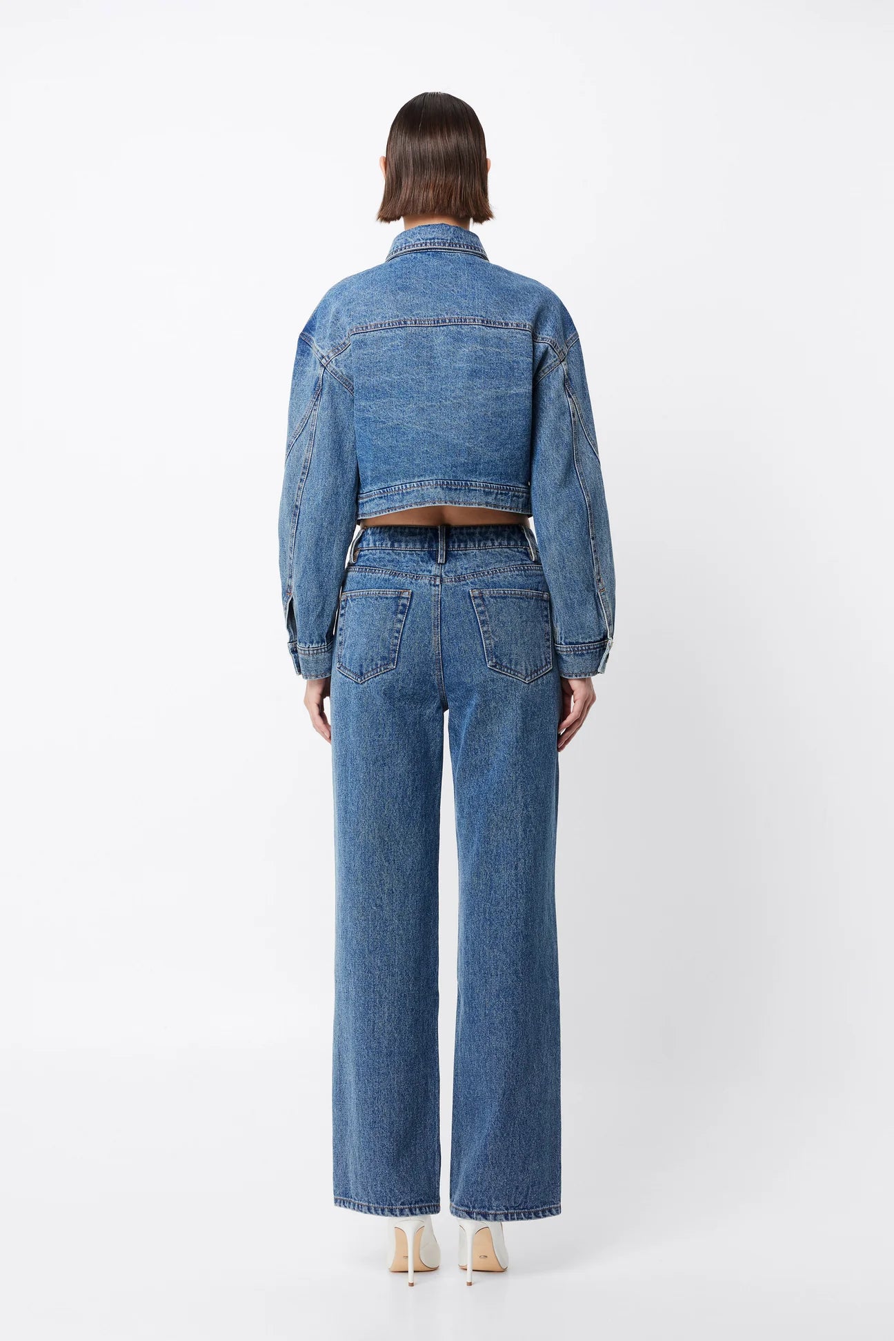 bexley wide leg jean, blue (preorder)