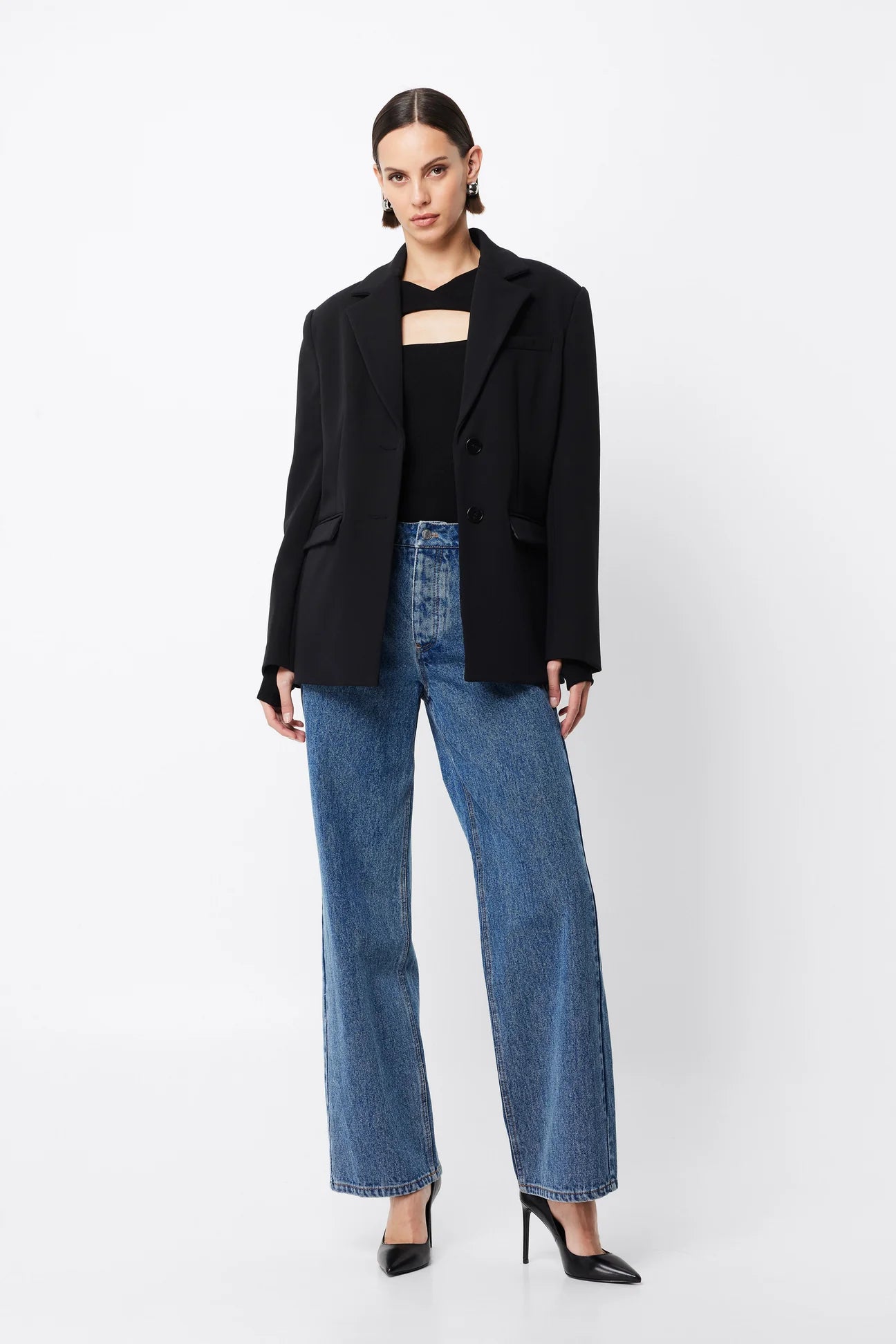 bexley wide leg jean, blue (preorder)