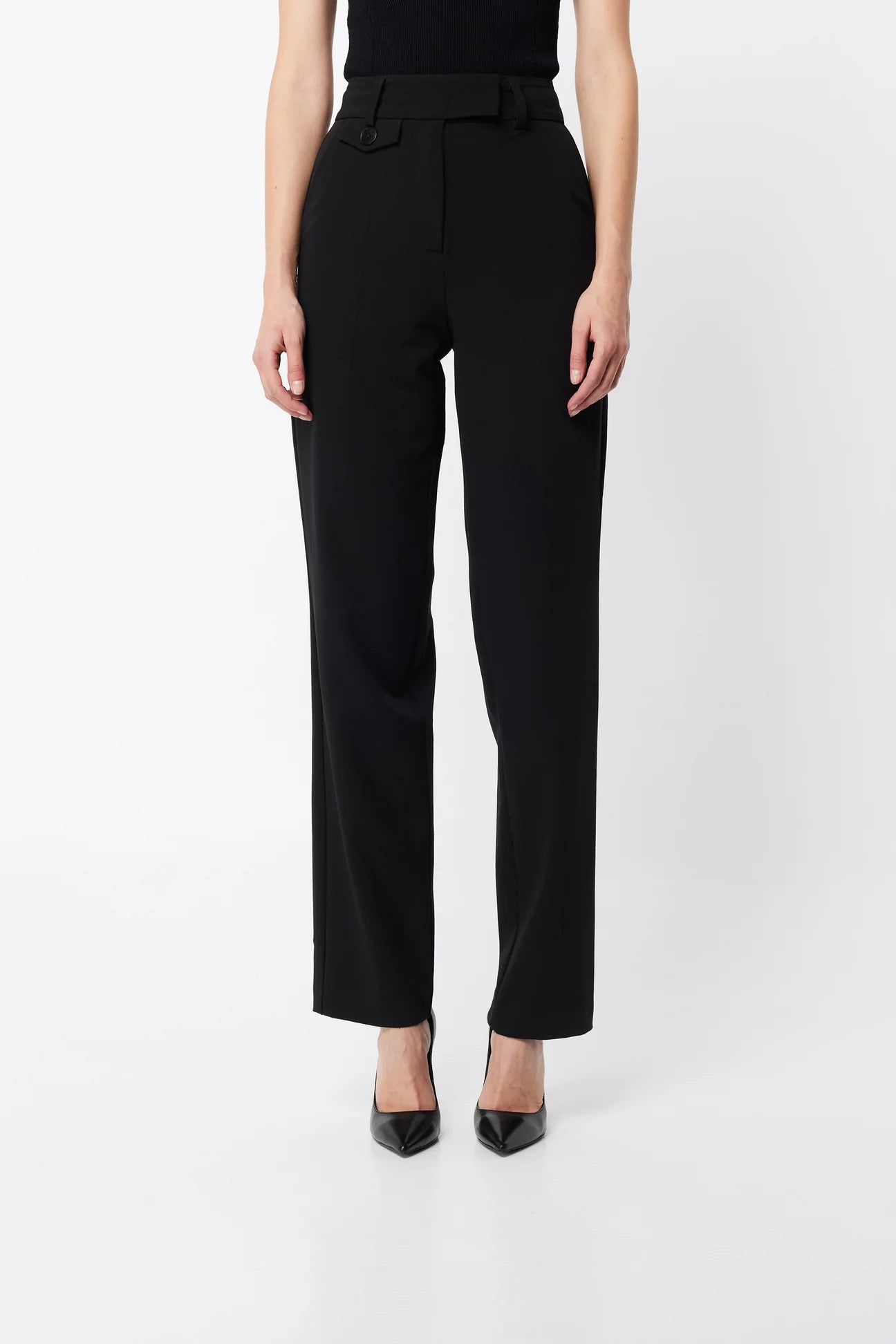 boston straight leg pant, black