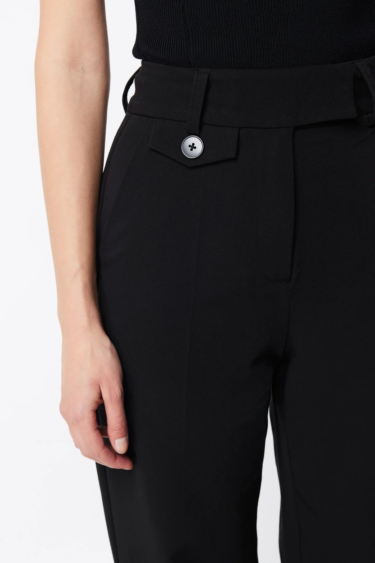 boston straight leg pant, black