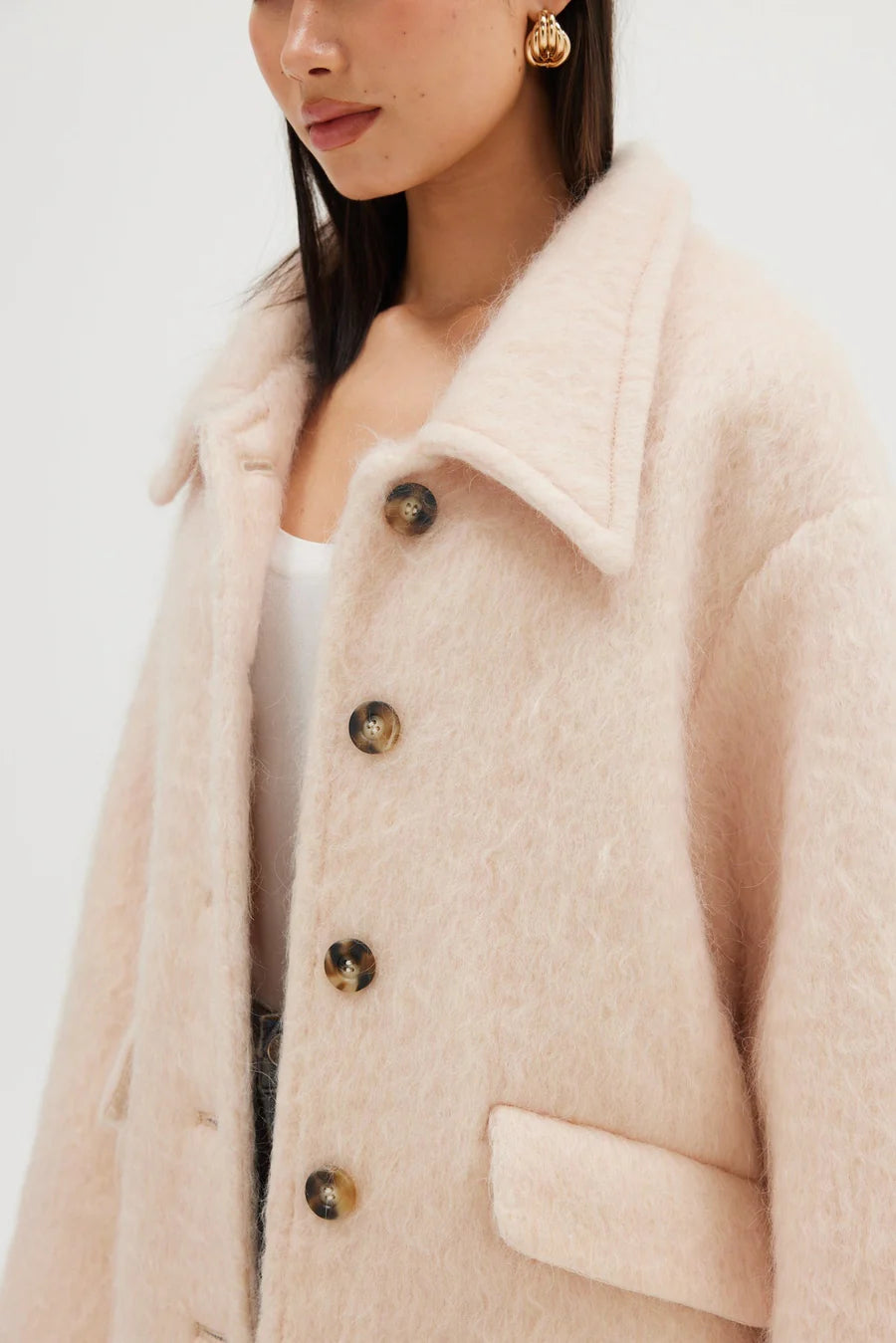 Sienna coat, pink blush