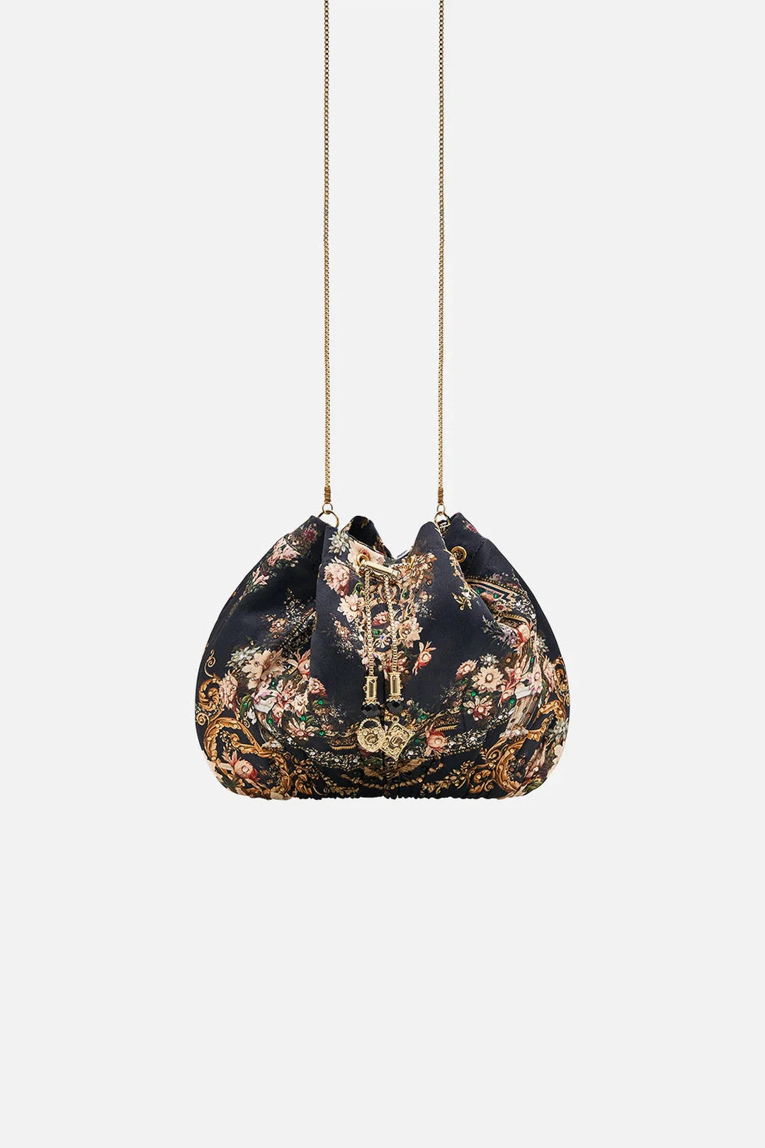 Drawstring Pouch With Chain Strap, Dynasty Daze