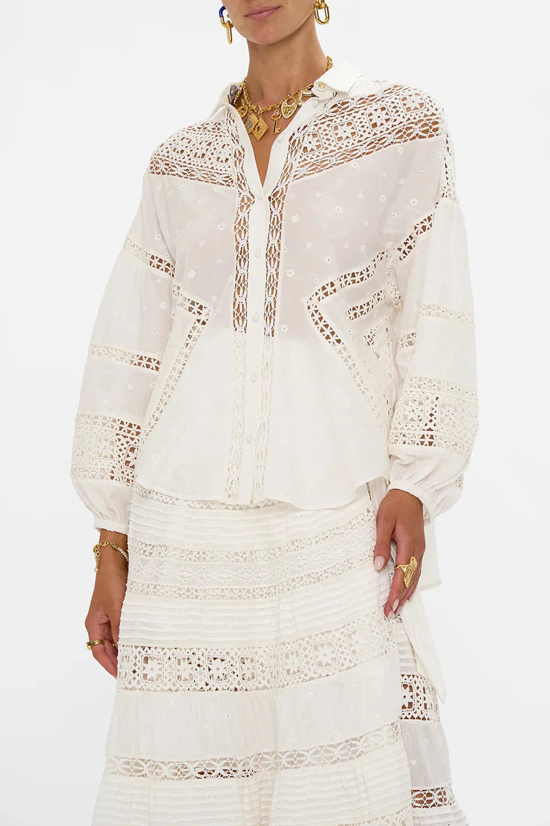 balloon sleeve shirt blouse, Azul adventures