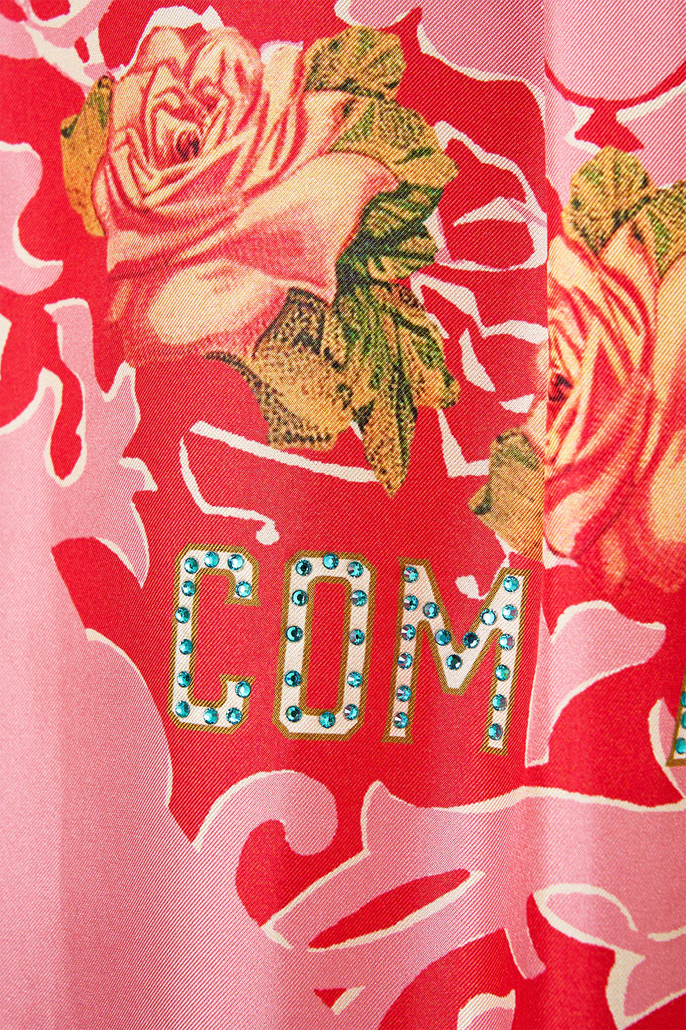 Chain detail slip dress, pink porto