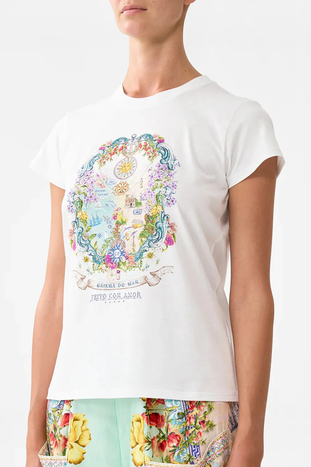 slim fit round neck tshirt, just coasting