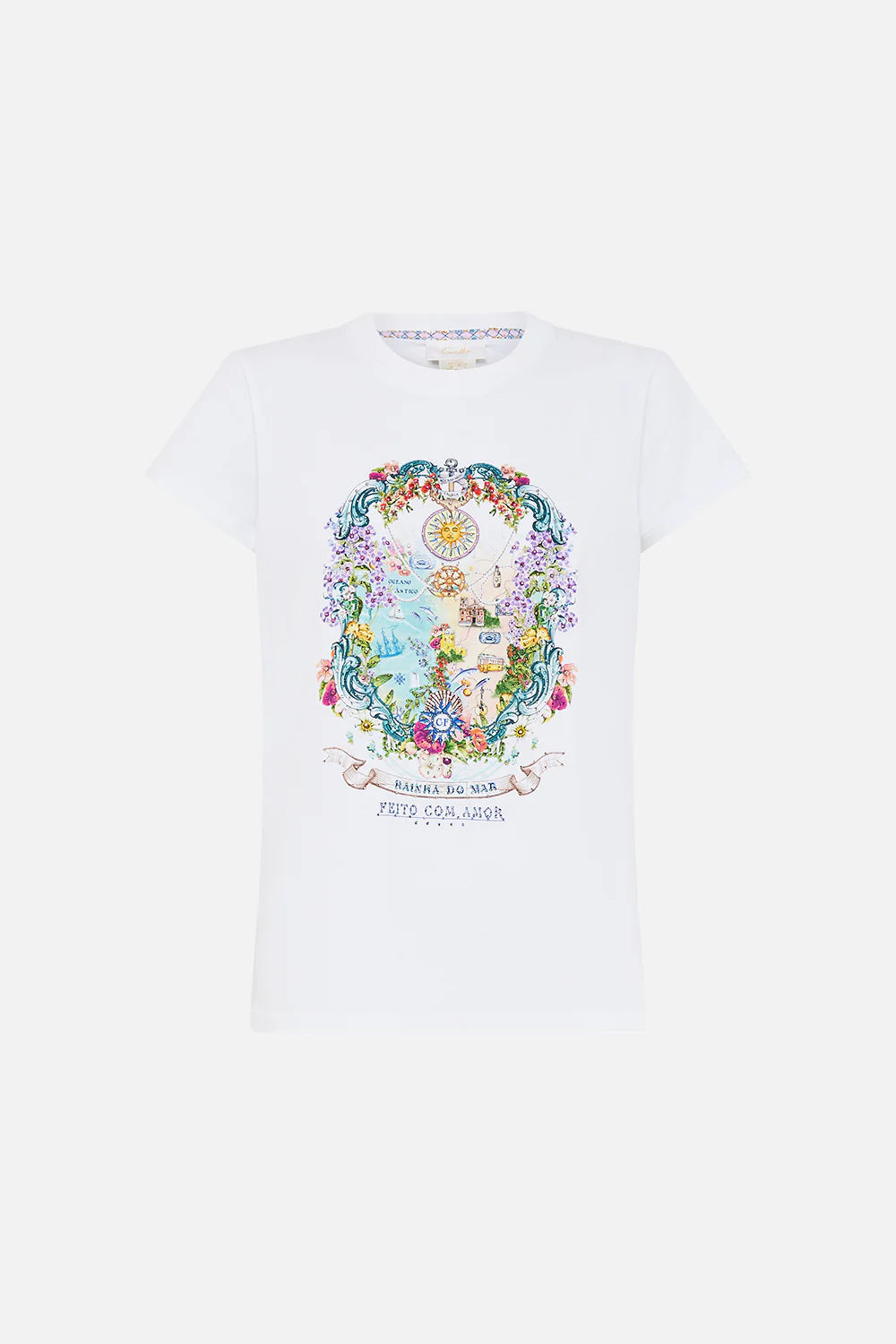 slim fit round neck tshirt, just coasting