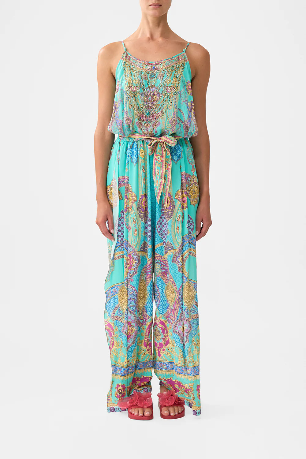 Shoestring strap jumpsuit, The concubine’s corridor