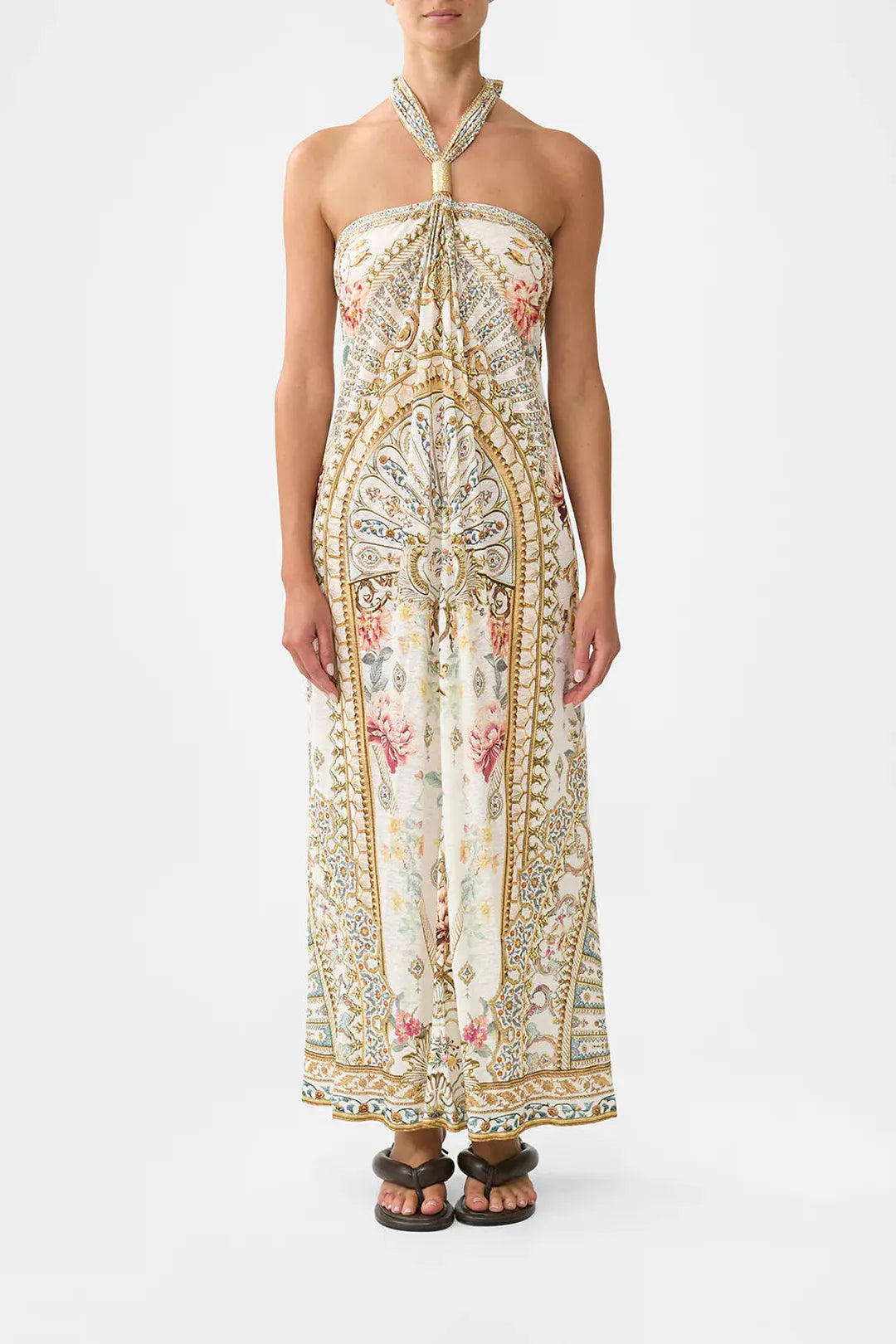 long draped linen jersey halter dress, Ottoman dynasty
