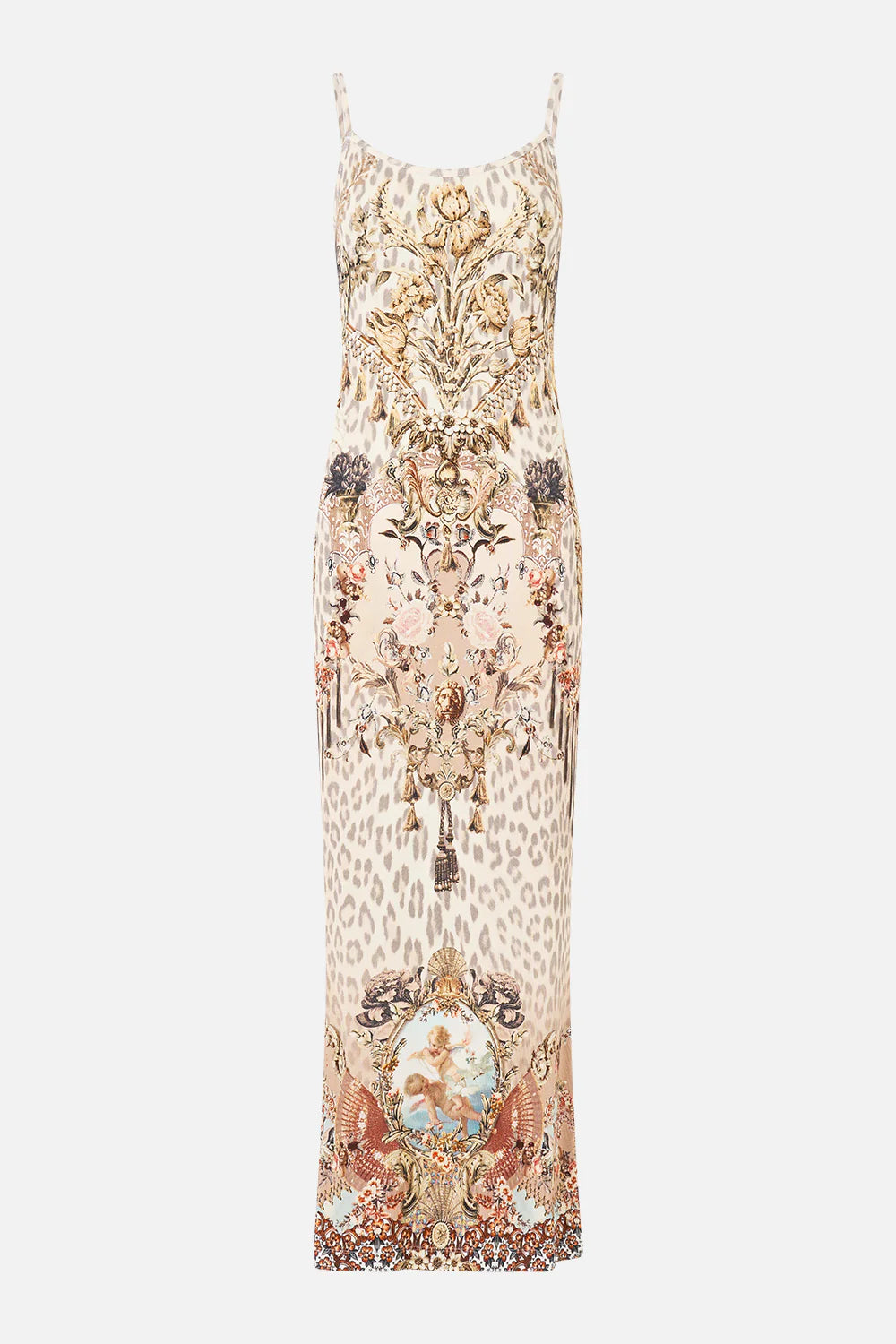 Jersey strappy dress, aranjuez animalia