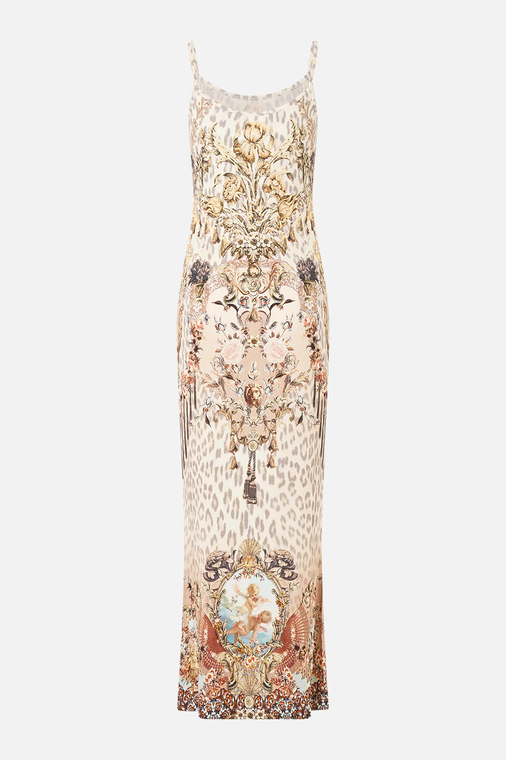 Jersey strappy dress, aranjuez animalia