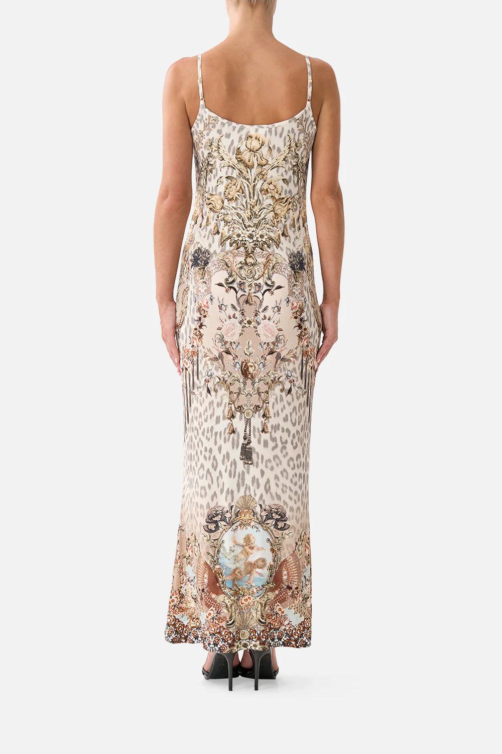 Jersey strappy dress, aranjuez animalia