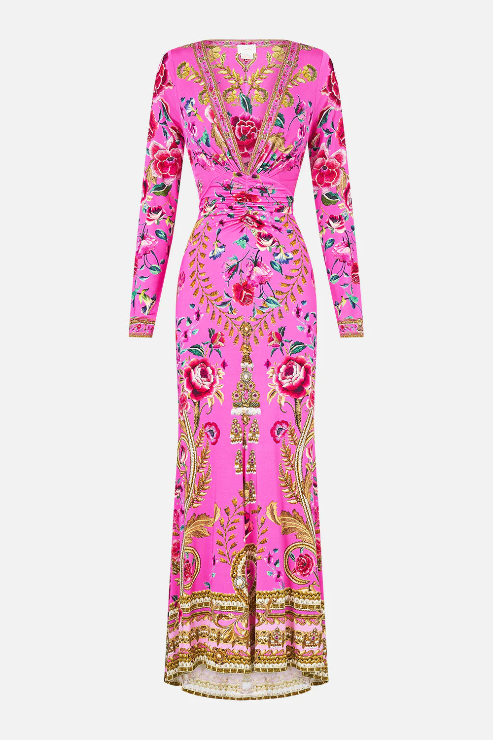 v neck dress with twist front detail, Matadora flora