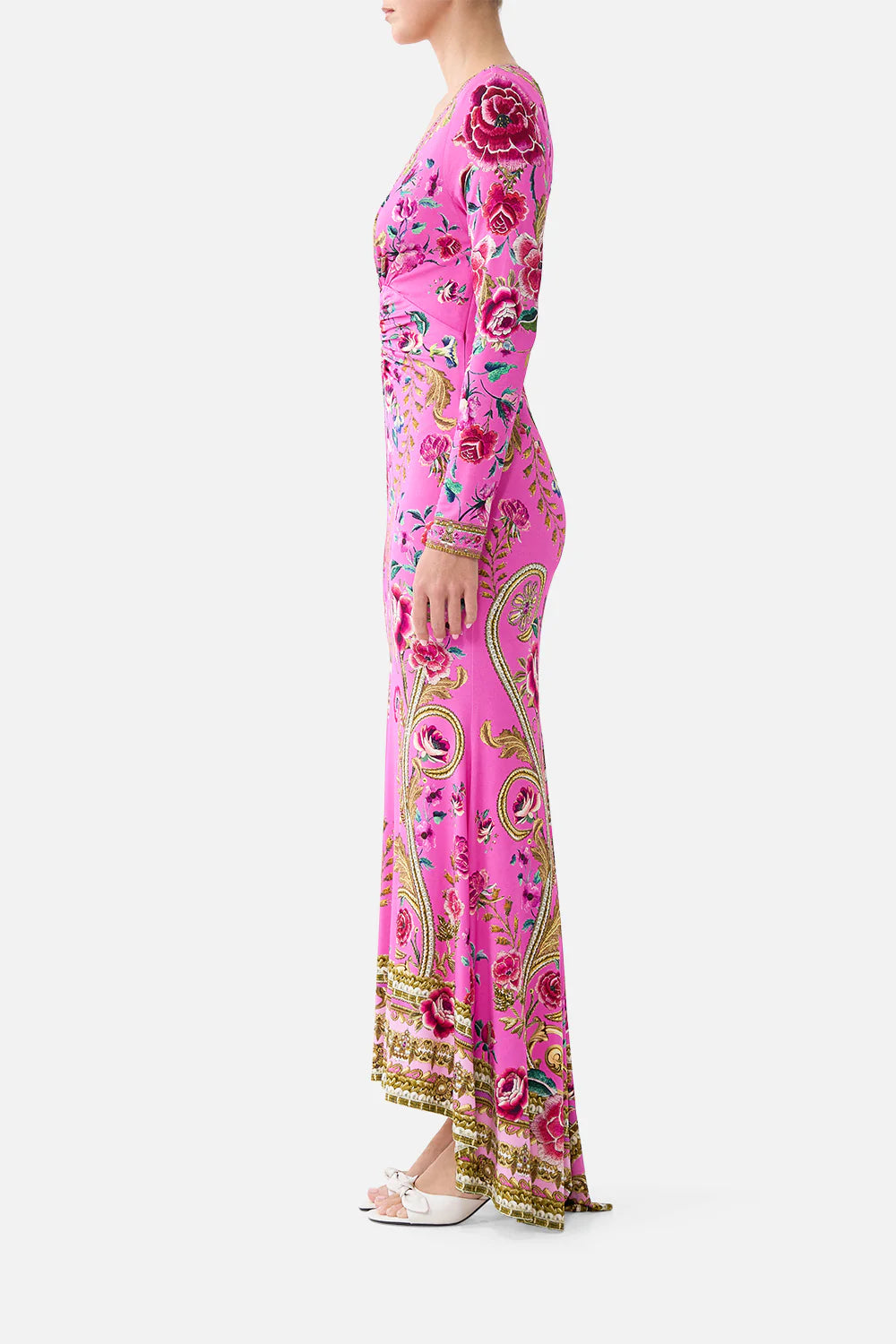 v neck dress with twist front detail, Matadora flora