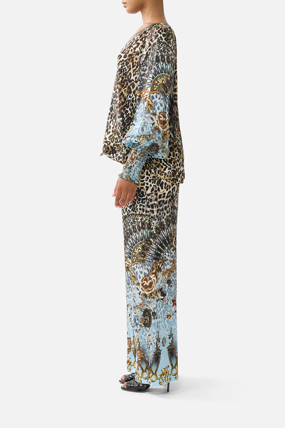 shirred cuff blouse, Fiesta, siesta, repeat