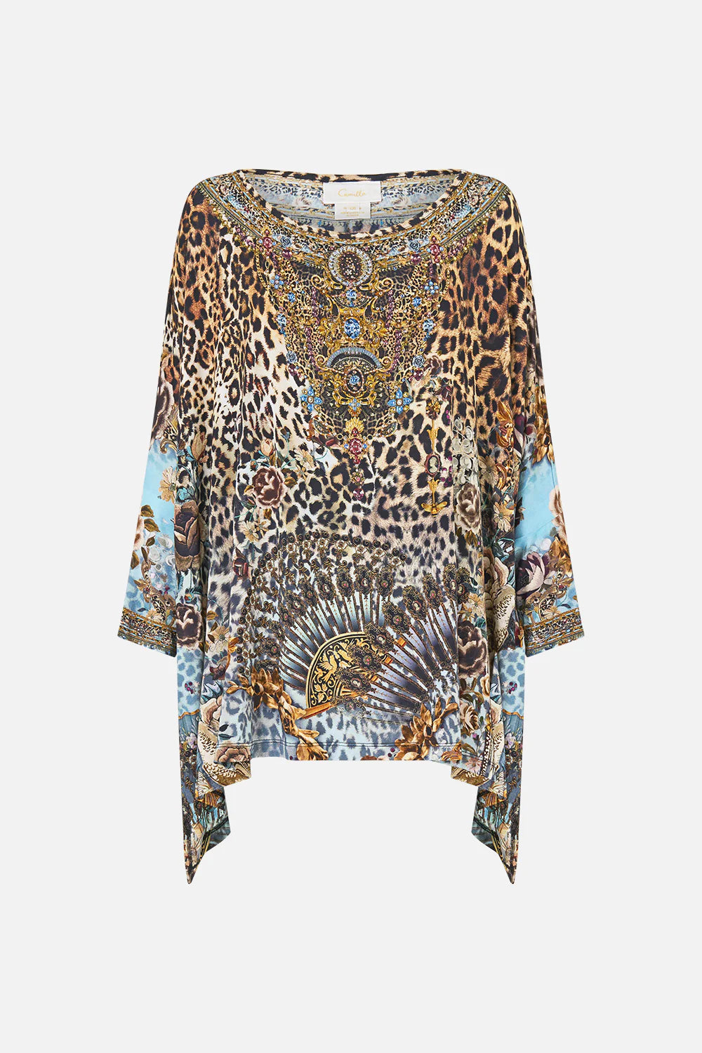 Scoop neck slouch tee, Fiesta, siesta, repeat