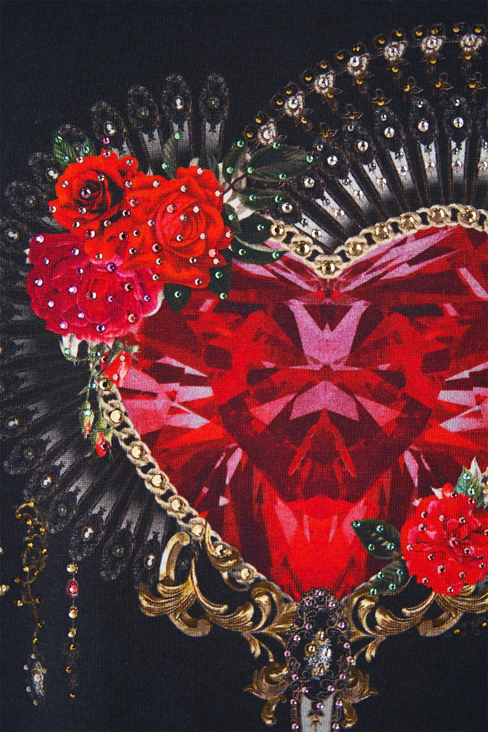 slim fit round neck t-shirt - black, Daughters of duende