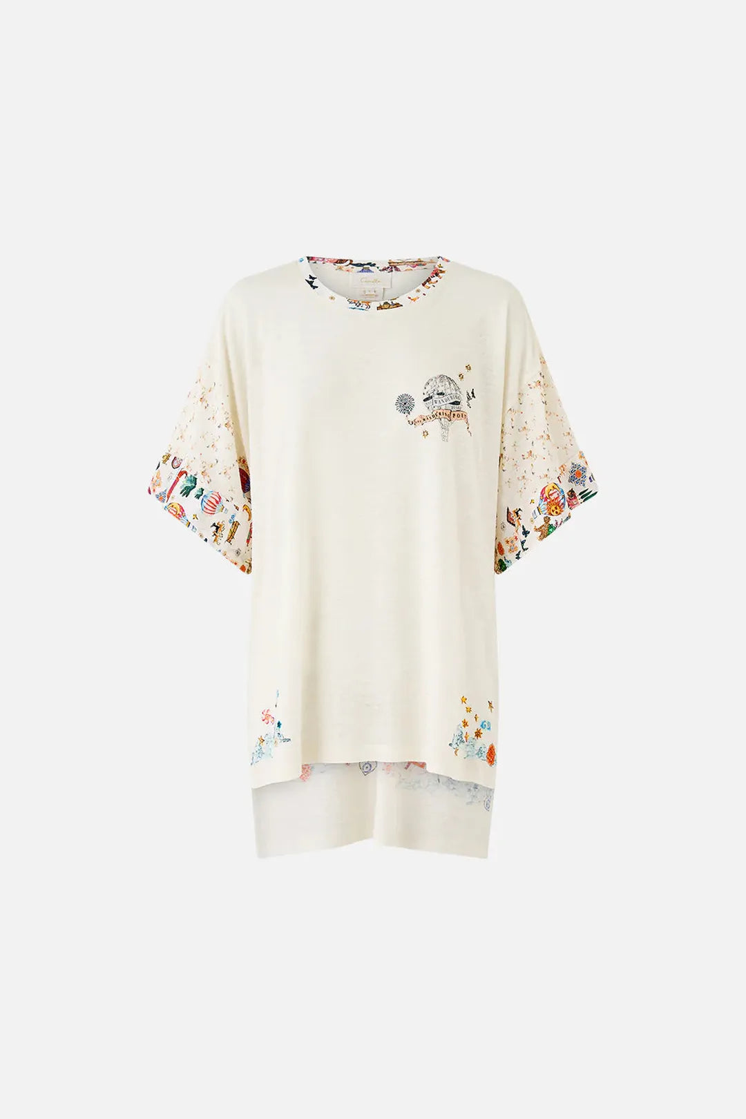 Panelled side split tee, kapadokya kitsch