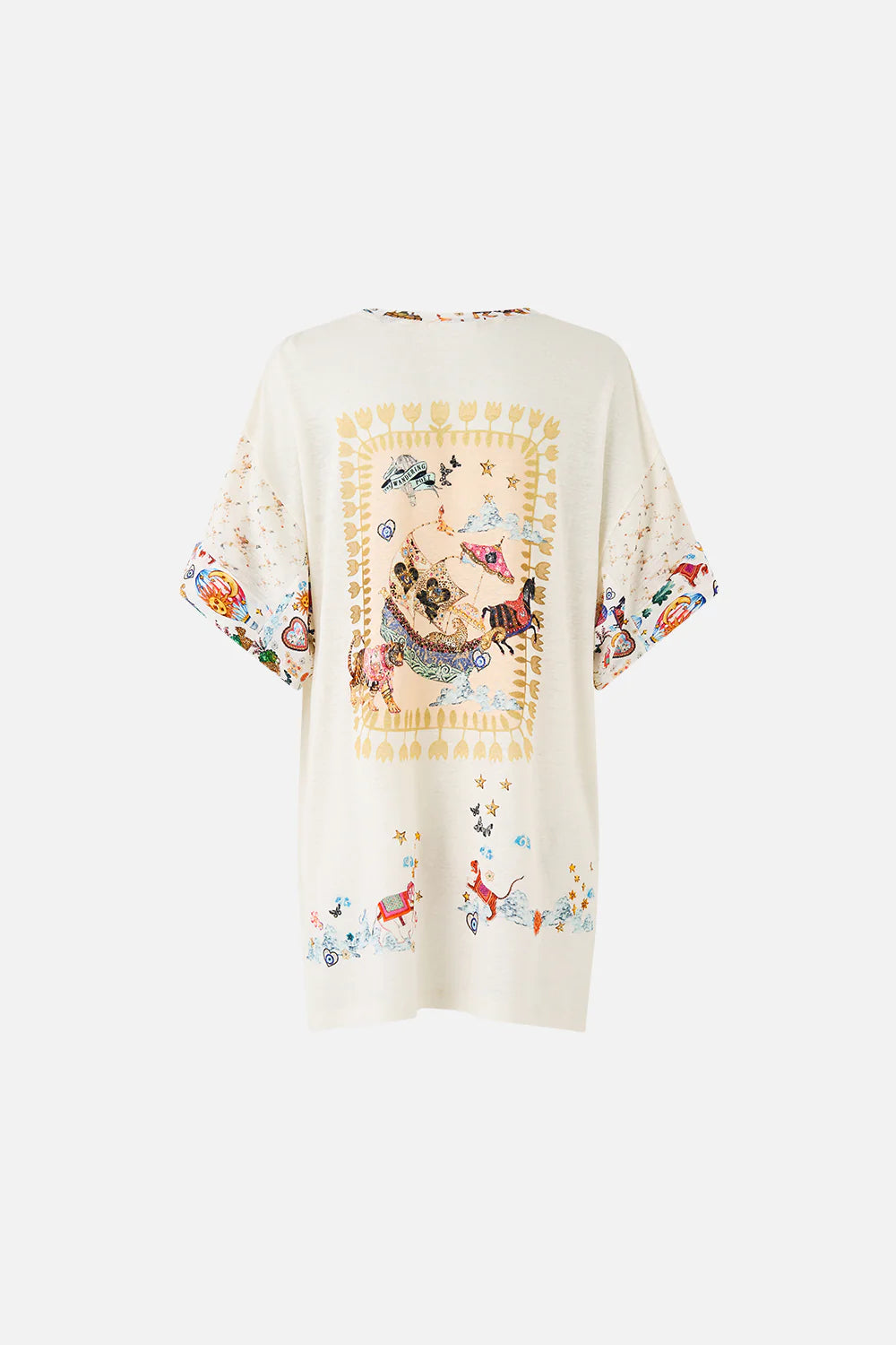 Panelled side split tee, kapadokya kitsch
