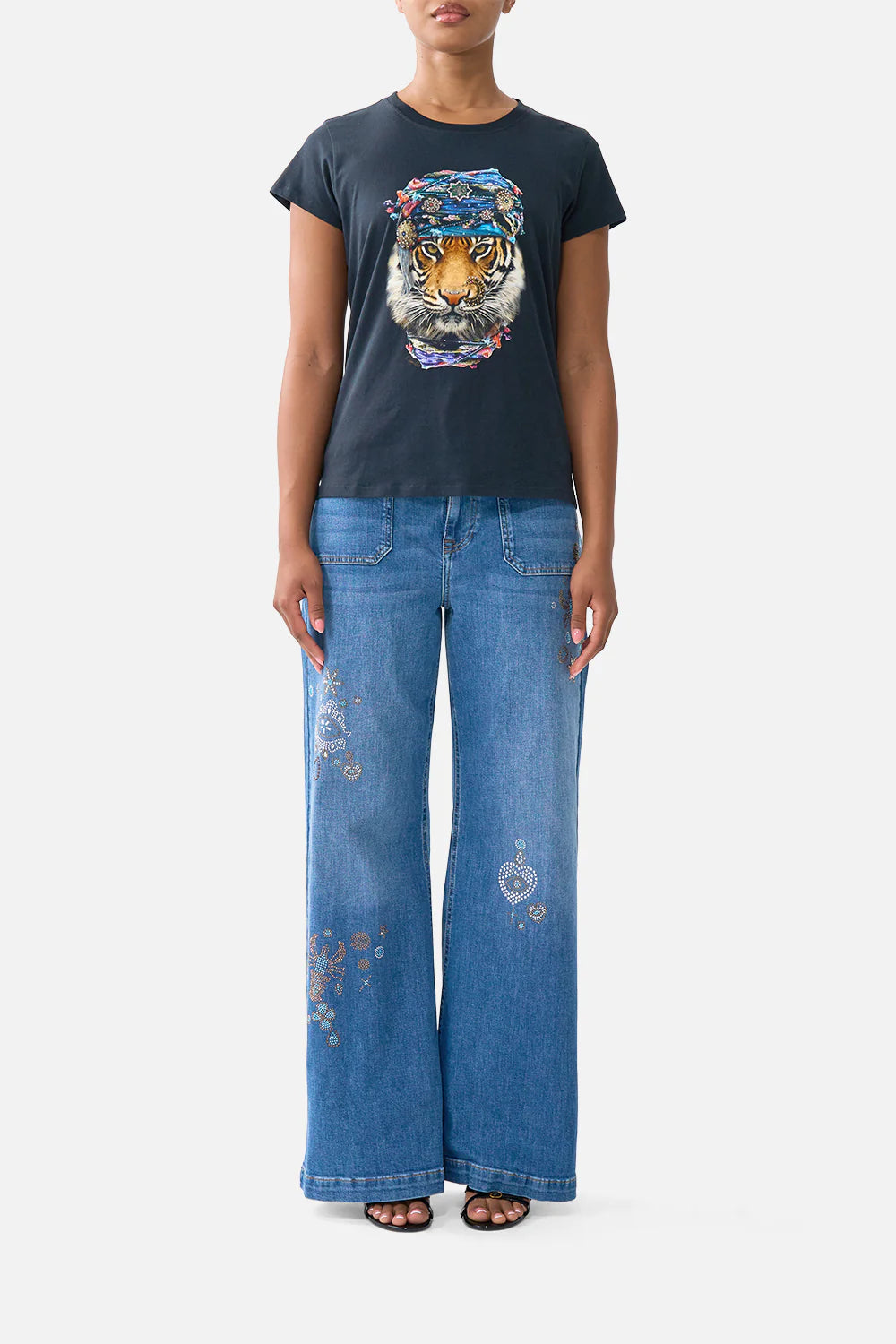 slim fit round neck t-shirt, Amulets and alchemy