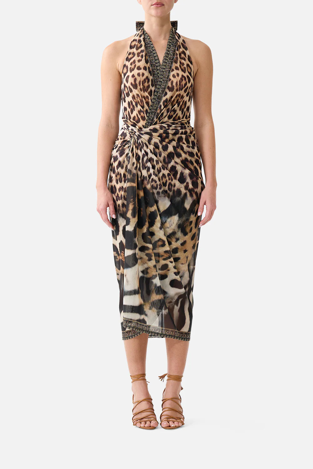 side twist jersey dress, Leotigra land