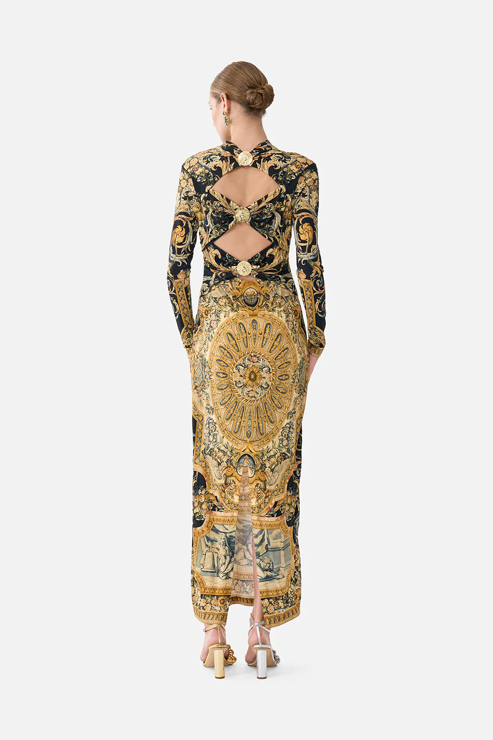 back detail jersey dress, Museum memoirs