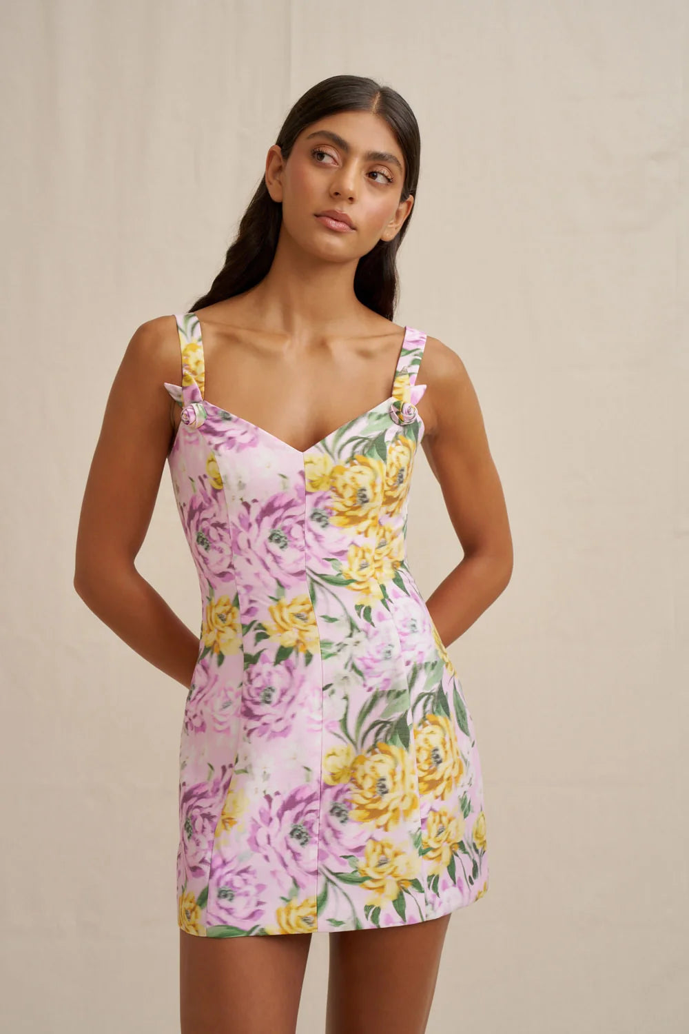 Christina panel mini dress