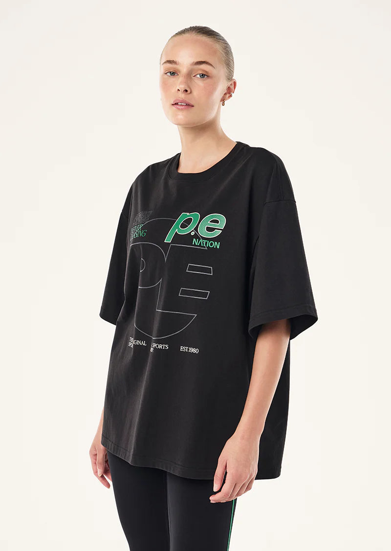 Current oversized tee, black