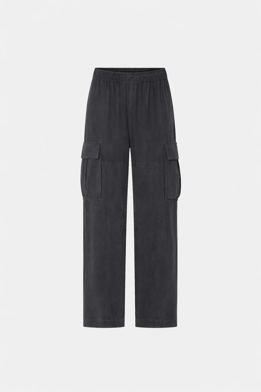Allegro satin pant, washed black
