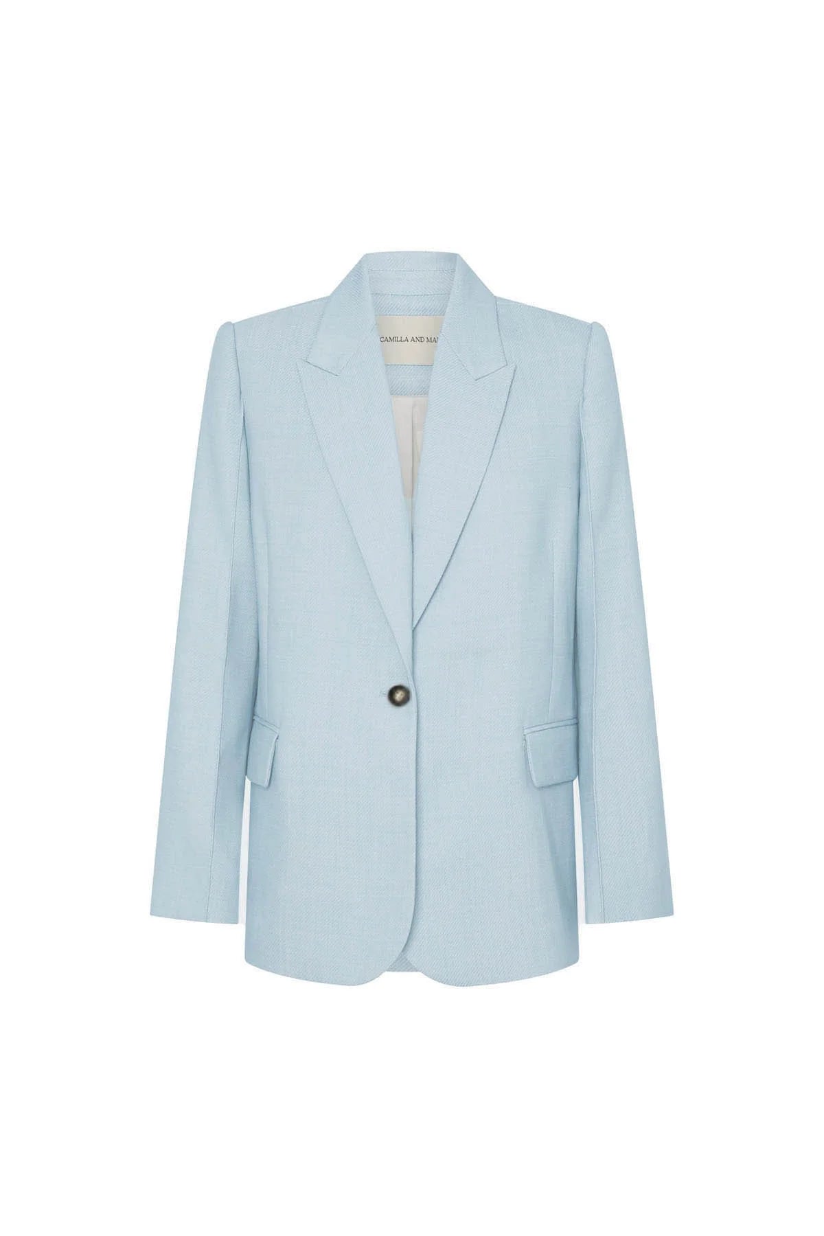 gehry blazer, chalky blue